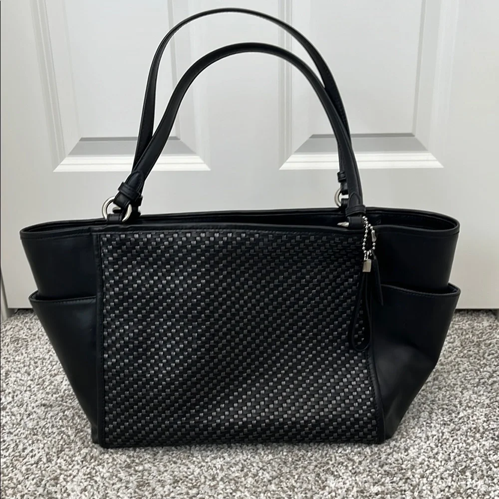 Coach Tote Purse – Black (Style F1420) - Picture 1 of 5